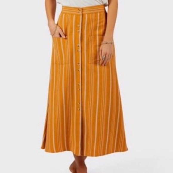 NWOT - Rip Curl Sunchasers Striped MIDI Skirt - Picture 2 of 6